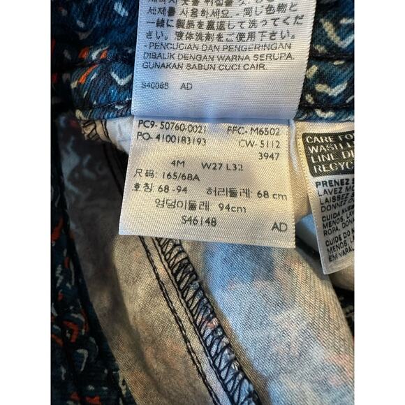 Levis Jeans Womens 27 Mid Rise Skinny Ankle Blue Print Cotton Stretch Pockets - Picture 9 of 9